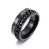 Anello Rotante Antistress da Dito Catena in Acciaio Inossidabile Uomo Classico Roma Senso di Potere Digitale Regalo