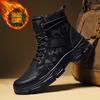 Fashion Men's Camouflage Boots Trendy Casual Retro Desert High Quality Plush Middle Top Motorcycle Outdoor Hiking Work Shoes