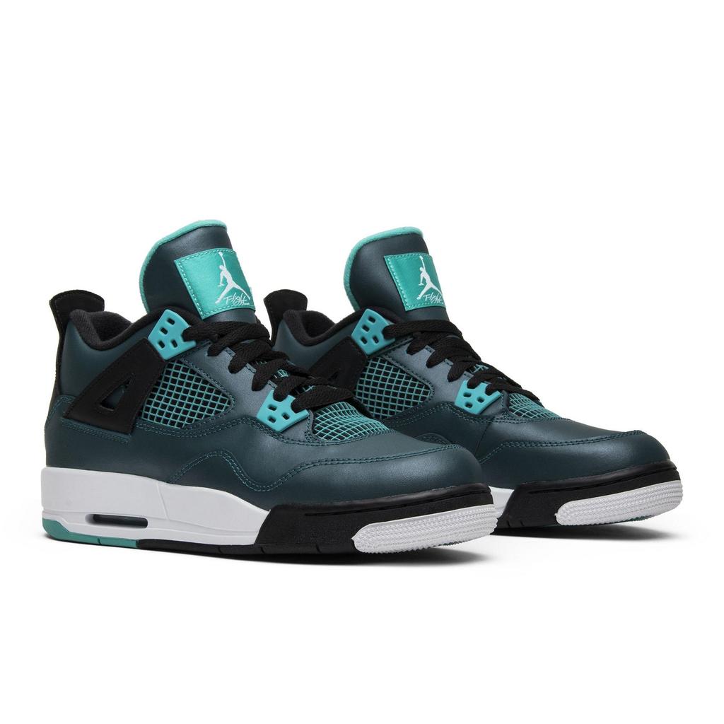 Air Jordan 4 Retro BG 'Teal' (Unisex) Türkis / Schwarz / Retro / Weiß Kinder Basketballschuhe 705330 330