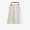 Plus Size Women's Wide-Leg Cropped Trousers - Casual Spring Slimming Jeans