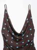 Retro Blue Polka Dot Spaghetti Strap Tank Top for Women - Summer 2026 Collection