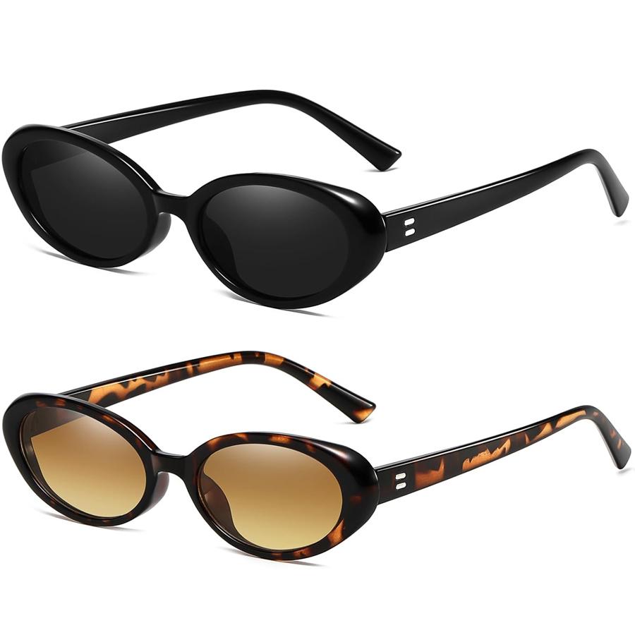 Modne Damskie Okulary Przeciwsłoneczne w Kształcie Owalnym Najnowsza Modna Stylizacja dla Pań Letnie Okulary Przeciwsłoneczne Vintage Styl Markowy Mała Oprawka Okulary do Jazdy