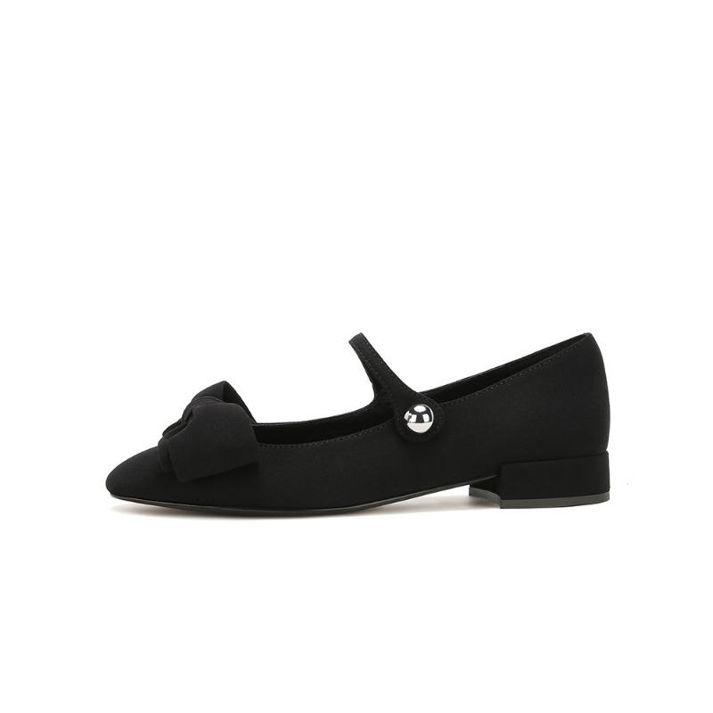 ~ Homecoming daughter~ Bow satin Mary Jane shoes women's single shoes commuter dinner wedding shoes