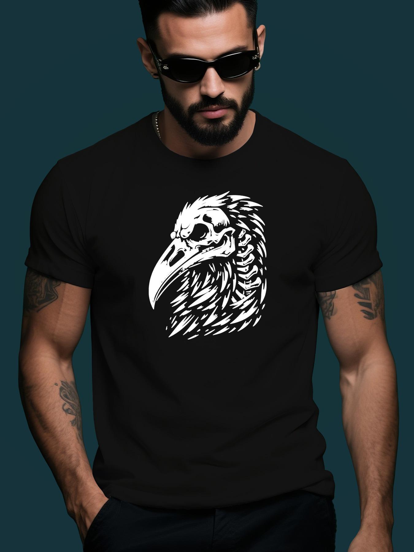 Skull Graphic Tshirt - Casual Streetwear Tee with Design M