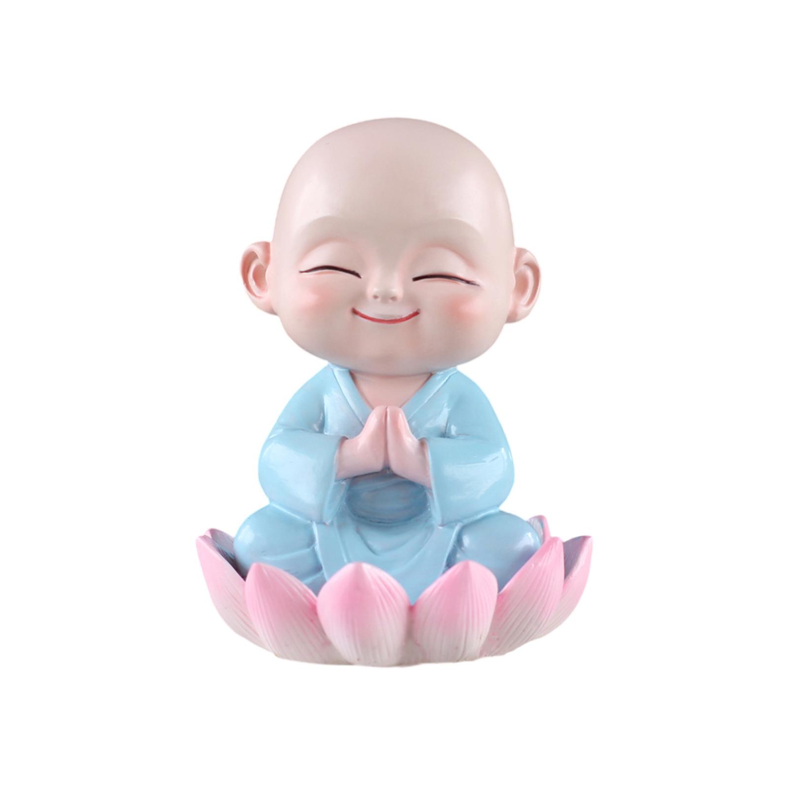 

Cute Lotuss Little Monk Resin Ornament One Size