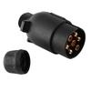 12V 7 Pin Electric Trailer Plug N Type Plastic 7 pole Wiring Connector Adapter Black