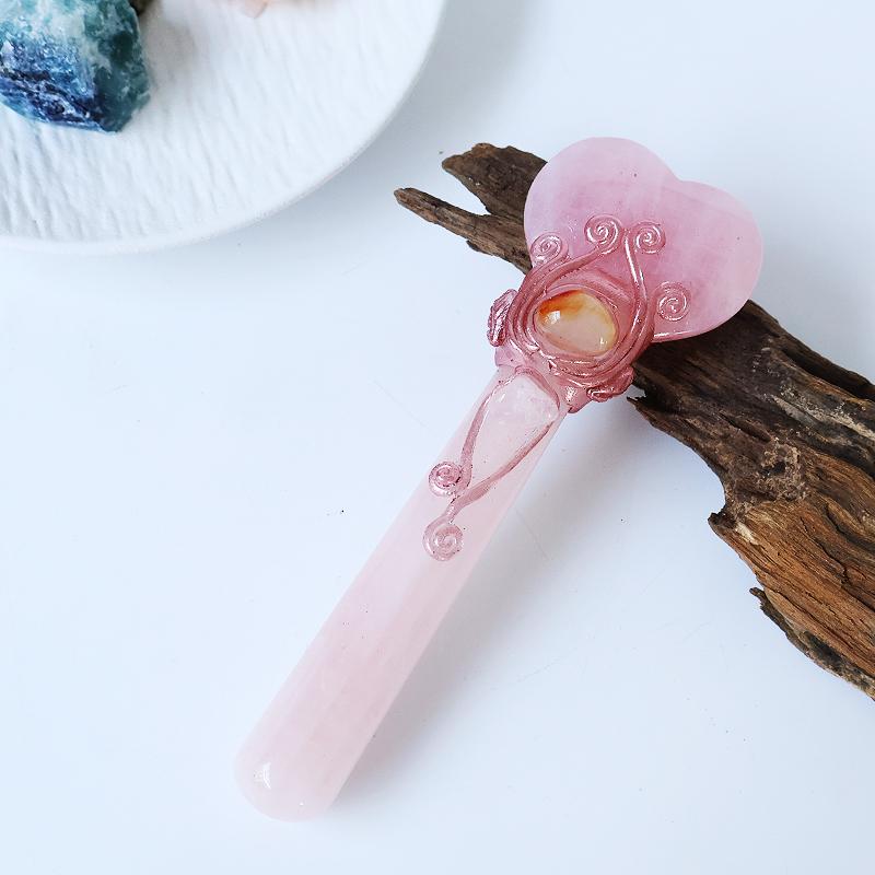 Scettro di Cristallo a Forma di Coltello, Bacchetta Magica che Unisce Cristallo a Forma di Coltello e Sfera di Cristallo, Regalo di Halloween