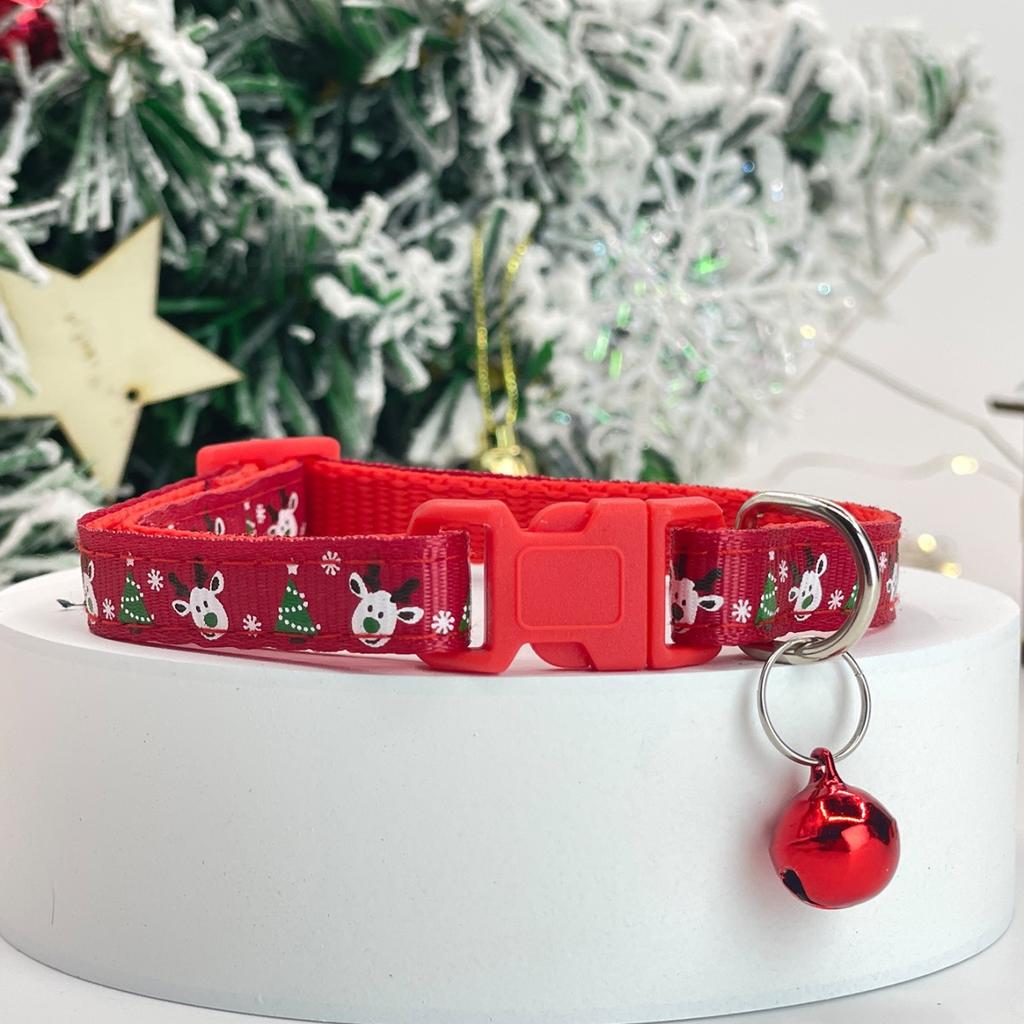 Christmas Safety Buckle Dog Collars Snowflake Tree Christmas Pet Collar Adjustable Collar Cat Collar Pet Accessories Wholesale