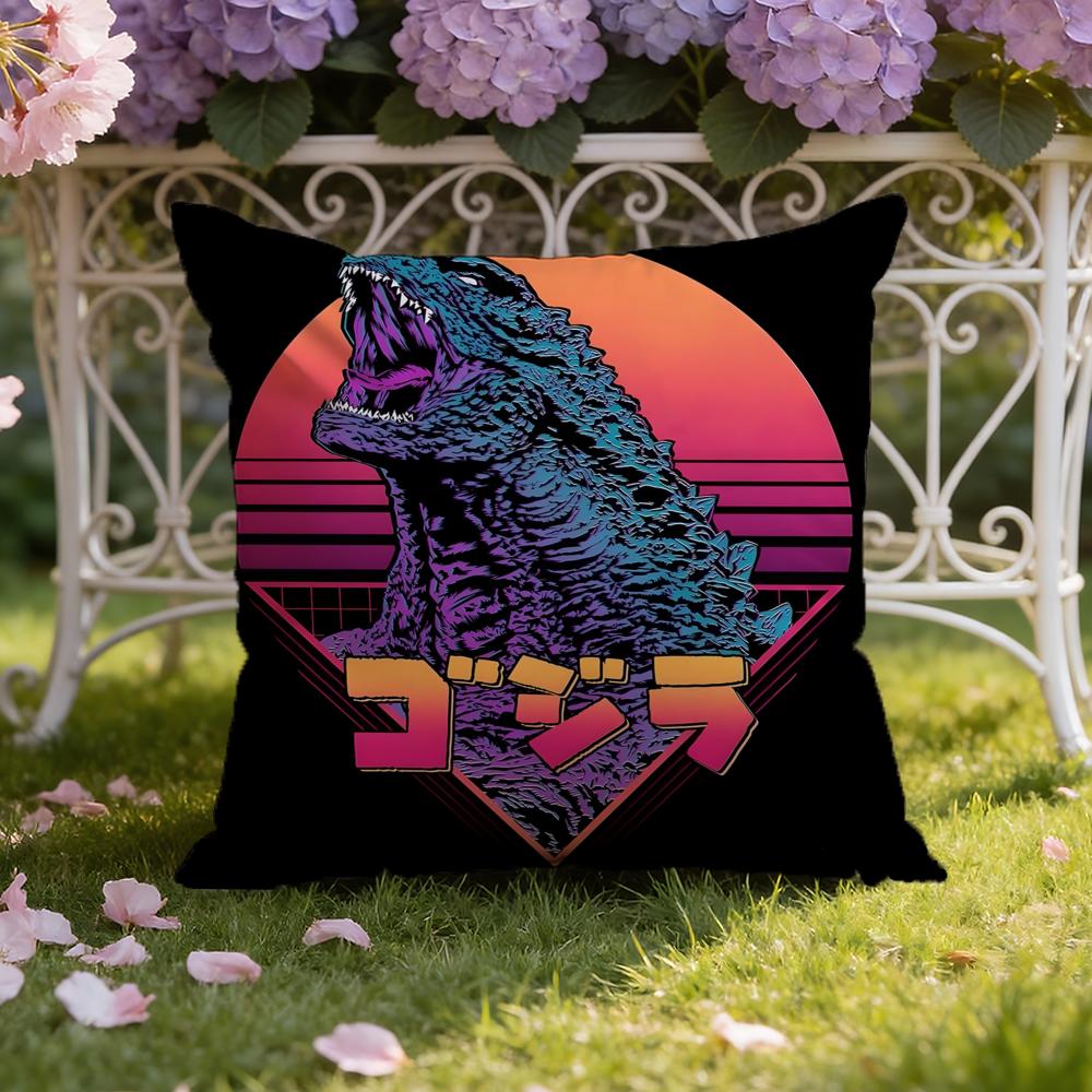 Anime G-GojiraS Cushion Cover Home & Car Dual-Scene Pillow Cover: Reversible for Premium Comfort
