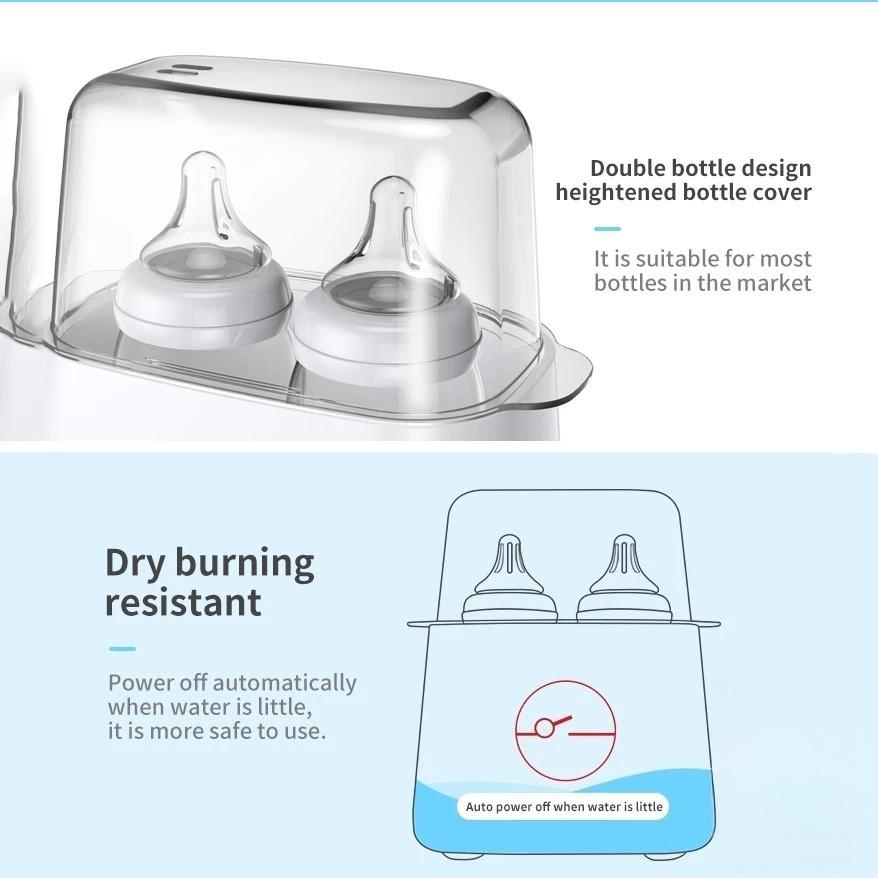 Portable Baby Bottle Warmer Breastmilk Formula LCD Smart Fast Baby Milk Warmer Accurate Temperature Control Milk Warming Device