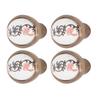 4 Sets Oval Cabinet Knobs 3D Floating Flower Exquisite Ergonomic Vintage Cabinet Knobs for Home Door