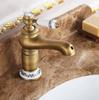 Vintage Copper Basin Faucet Modern Single Hole Bathroom Sink Faucet Tall and Short Two Styles Bathroom Basin Faucet