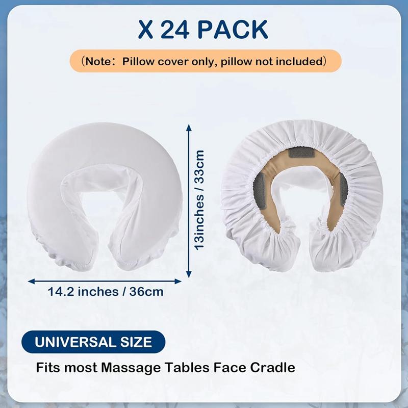12Pcs Face Cradle Covers For Massage Table Reusable Massage Table Rest Covers Oil Proof Headrest Cradle Sheets-ABSW