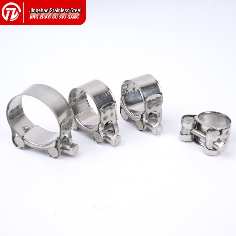 304 Stainless Steel European-Style Heavy-Duty Worm Drive Hose Clamp