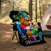 Personalisierte Decke mit individuellem Namen - Happy Tree Friends Druckdesign, Decke für Sofa, Bett, Reisen, Camping - Weich und Warm, Tolles Geschenk