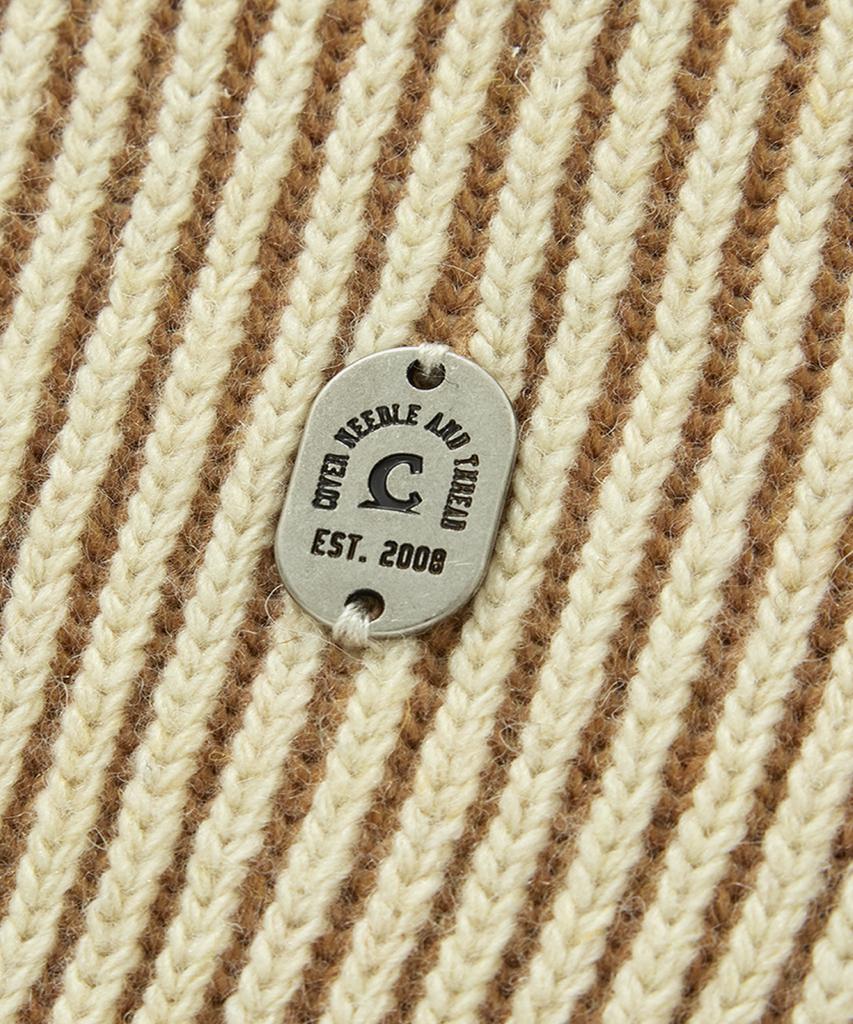 COVERNAT Half-Zip Knit Ivory