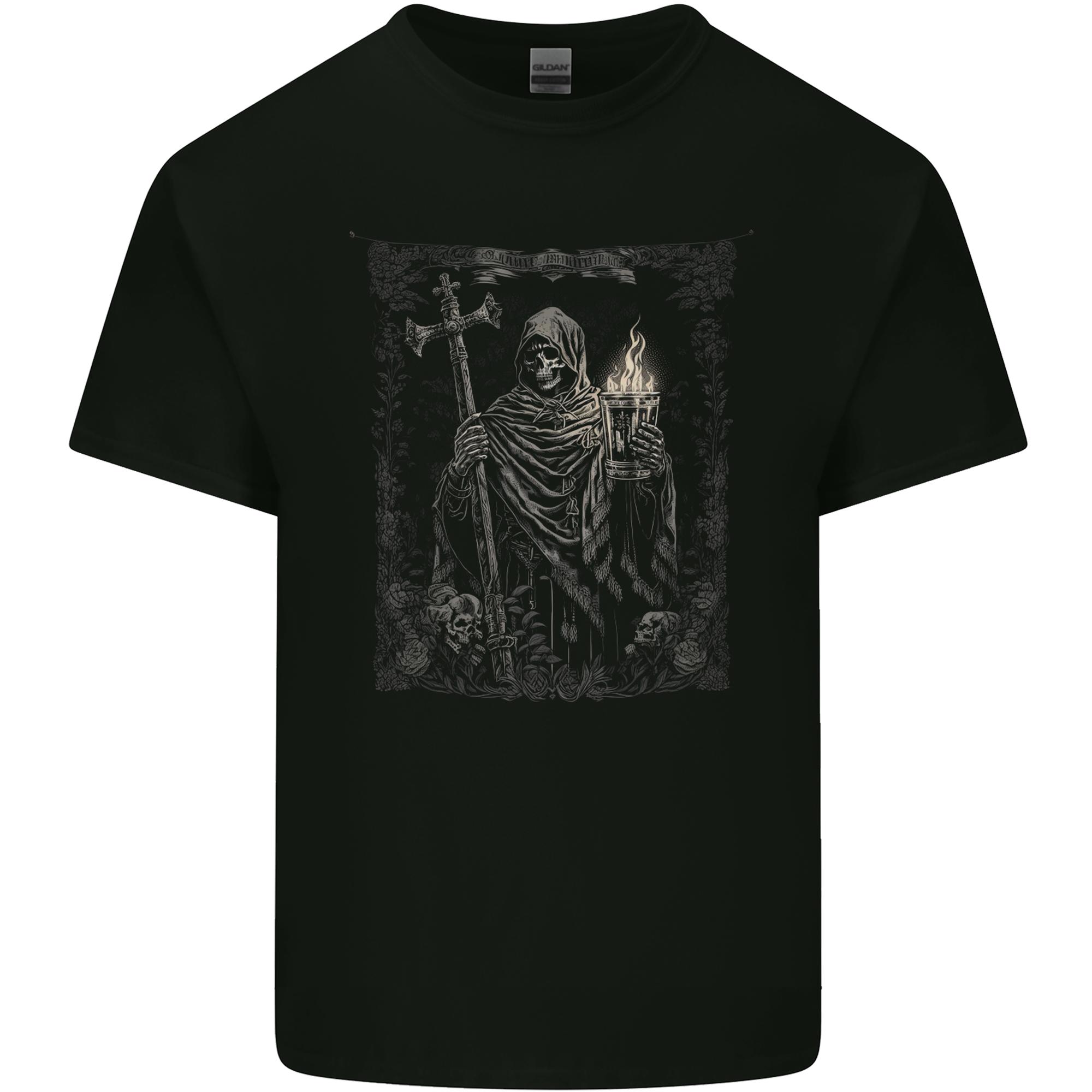 Gothic Grim Reaper Goth Heavy Metal Skull 9 Unisexs Light Cotton TShirt S