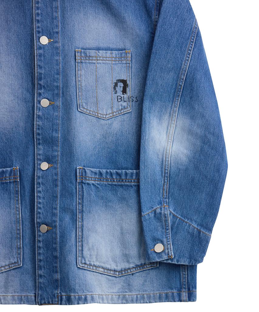 1011 Gallery Cotton Chore Jacket - Washed Blue