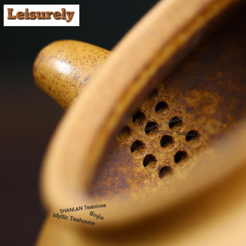 380ml Yixing Purple Clay Teapots Handmade Crouching Tiger Pot Raw Ore Wood-fired Porcelain Mud Kettle Zisha Tea Set Ornaments