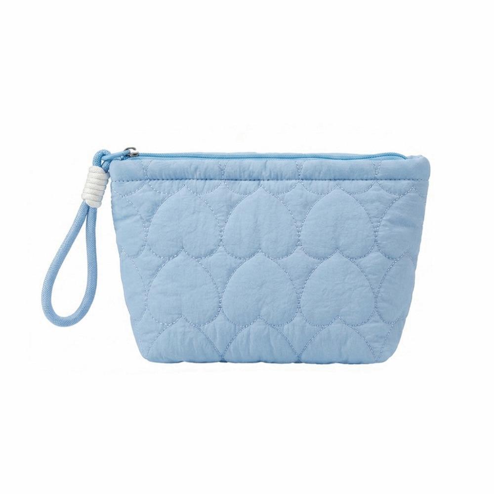 Large Capacity Portable Cosmetic Bag Solid Color Women Wash Pack Handheld Cosmetic Case Portable