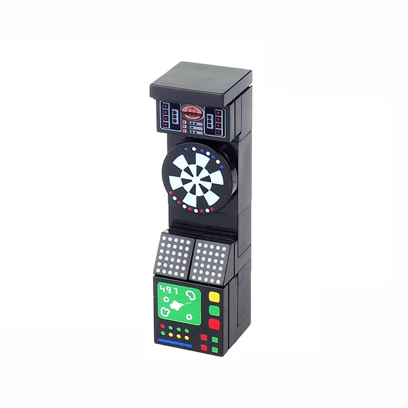 MOC City Building Block Figures Accessory TV Game Console Computer Screen Control Center Easel Oil Printing Bricks DIY Kids Toys