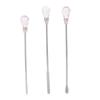 3Pcs Professional Nail Art Stirring Rod Spatula Set Stainless Steel Needle Stick Nail   Tools