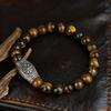 Noter Retro Men Bracelet 8mm Stone Beaded Braslet 5 Colors Available Meditation Healing Viking Hand Accessories Pulseria Hombre