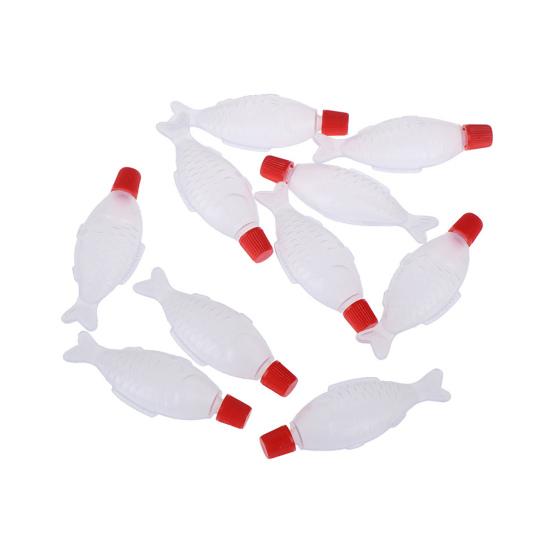 Yousheng 10 Stück/Set Kreative Quetschflasche in Fischform Süße kompakte Gewürzflasche aus Kunststoff für Zuhause