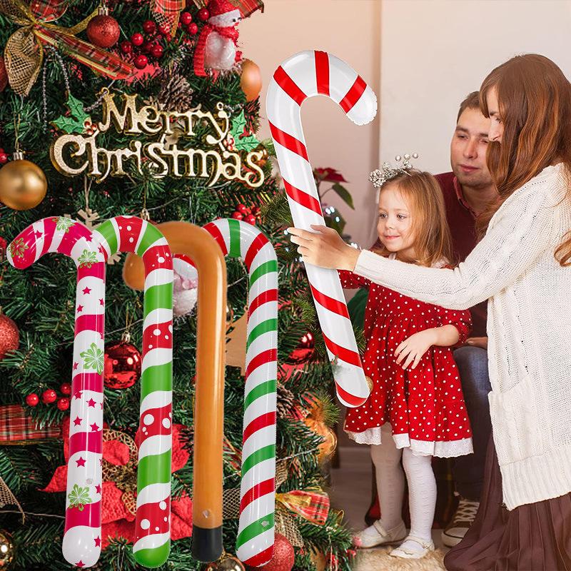 1/10x Grandi Bastoncini di Zucchero Gonfiabili Decorazioni per Feste di Natale da Interno/Esterno Decorazioni per Giardino Bastoncini di Zucchero Gonfiabili Pendenti per Albero di Natale