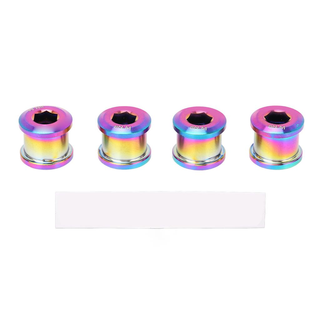 4pcs 6.5mm Bike Single Disc Chainwheel Screw Ti Alloy Accessory One Piece Thread Bmx Chainrings