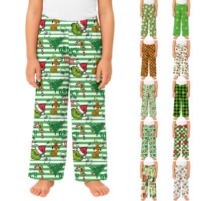 Children's Winter Pants Full Length Long Trousers Printed Pants