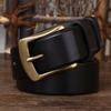 Gürtel Herren Verdickt Koreanischer Stil Schlicht und Lässig Leder Dornschließe Reines Rindsleder Jugend Business Gürtel