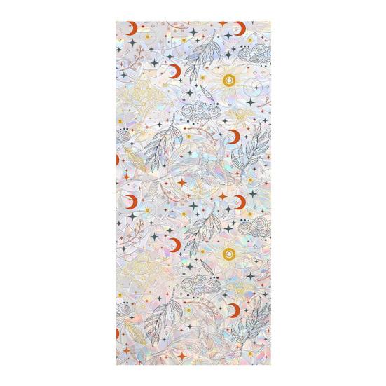 Window Privacy Film Stained Glass Pattern Decorative Window Sticker Rainbow Static Cling Sun C