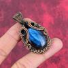 Labradorite Pendant Copper Wire Wrapped Pendant Handmade Boho Pendant Gemstone Copper Jewelry Dainty Pendant Wedding Gifts Wire Wrap Jewelry