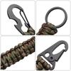 Anello portachiavi esterno Moschettone da campeggio Corda militare Paracord Corda Kit di sopravvivenza da campeggio Strumenti apribottiglie con nodo di emergenza