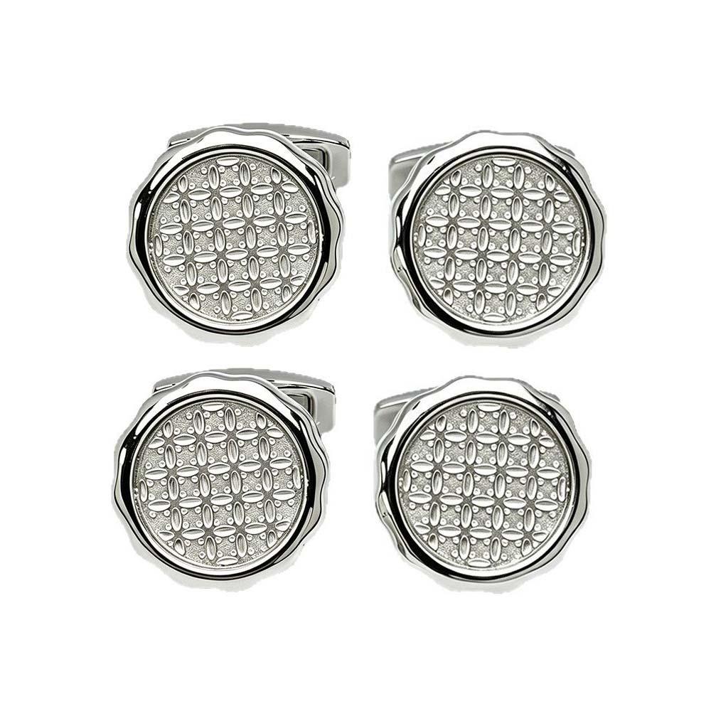 1/2 pair High-End Crystal French Shirt Cuff Buttons Classic Plated Cuff Links Banquet