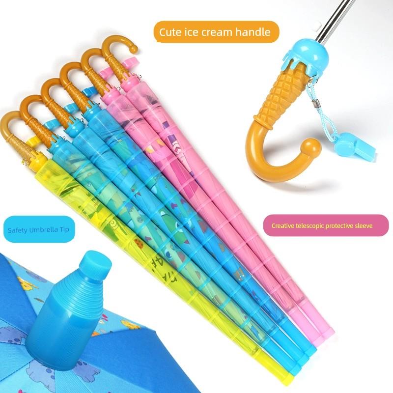 Safe and Cute Cartoon Children's Umbrella Primary School Kindergarten Sunny and Rainy Dual-Use Boy and Girl Baby School Dedicated Umbrella