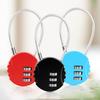 Password Lock, Wire Rope Flexible 3-Digit Combination Keyless Zinc Alloy Anti-Theft Lock for Helmets Car Baskets Luggage Wardrobes Travel Security