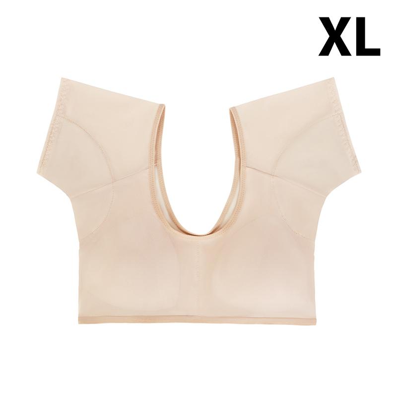 

Вологовідвідний одяг з нагрудною вставкою Ультратонка сітка Швидкосохнучий жилет-топ з обгортанням грудей Захист від поту Накладки від поту під пахвами Футболка XL тілесний