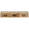 TV Wall Cabinet 100x30x19 Cm Raw Mango Wood