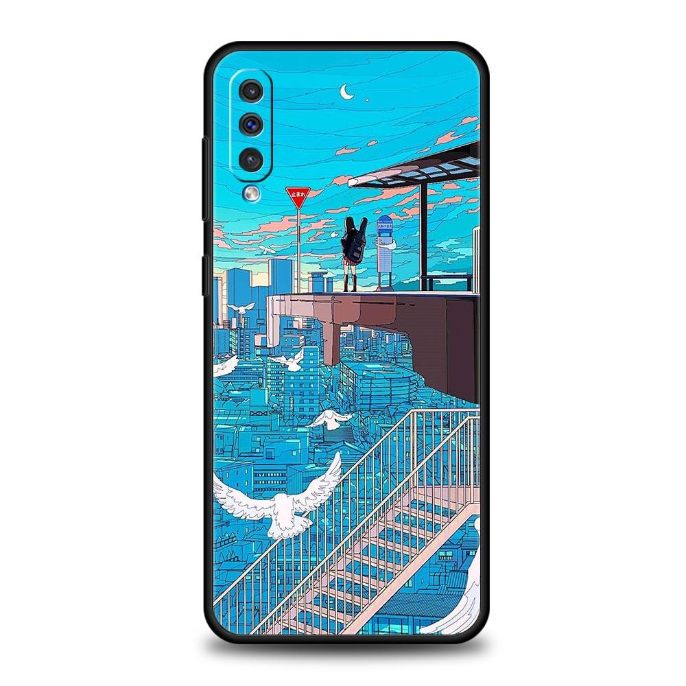 Anime Girl Art Scenery Phone Case For Samsung Galaxy A12 A32 A50 A70 A20E A20S A10 A10S A22 A30 A40 A42 A52 5G A02S A04s Cover