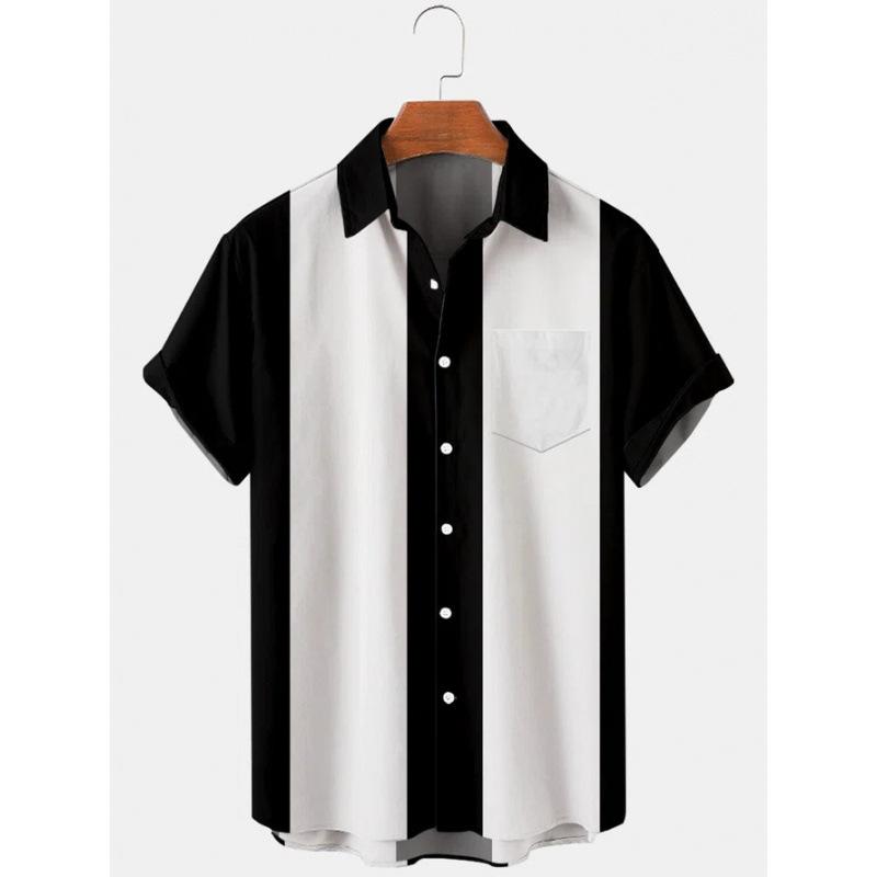 New summer casual hot sale D printing short-sleeved shirt Hawaiian shirt men's vacation seaside source