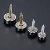 8 Sets Brass Copper Glass Fastener Advertising Screws Mirror Nails Decorative Cover Advertisement Fixing Screw 10/12/14/16mm