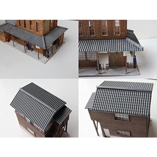 TNF Roof Tiles, 2.4" x 3.6" Tile Size, Overall Size 27cm x 21cm, for Architectural Models, Dioramas, and Structures (1/87 Scale)