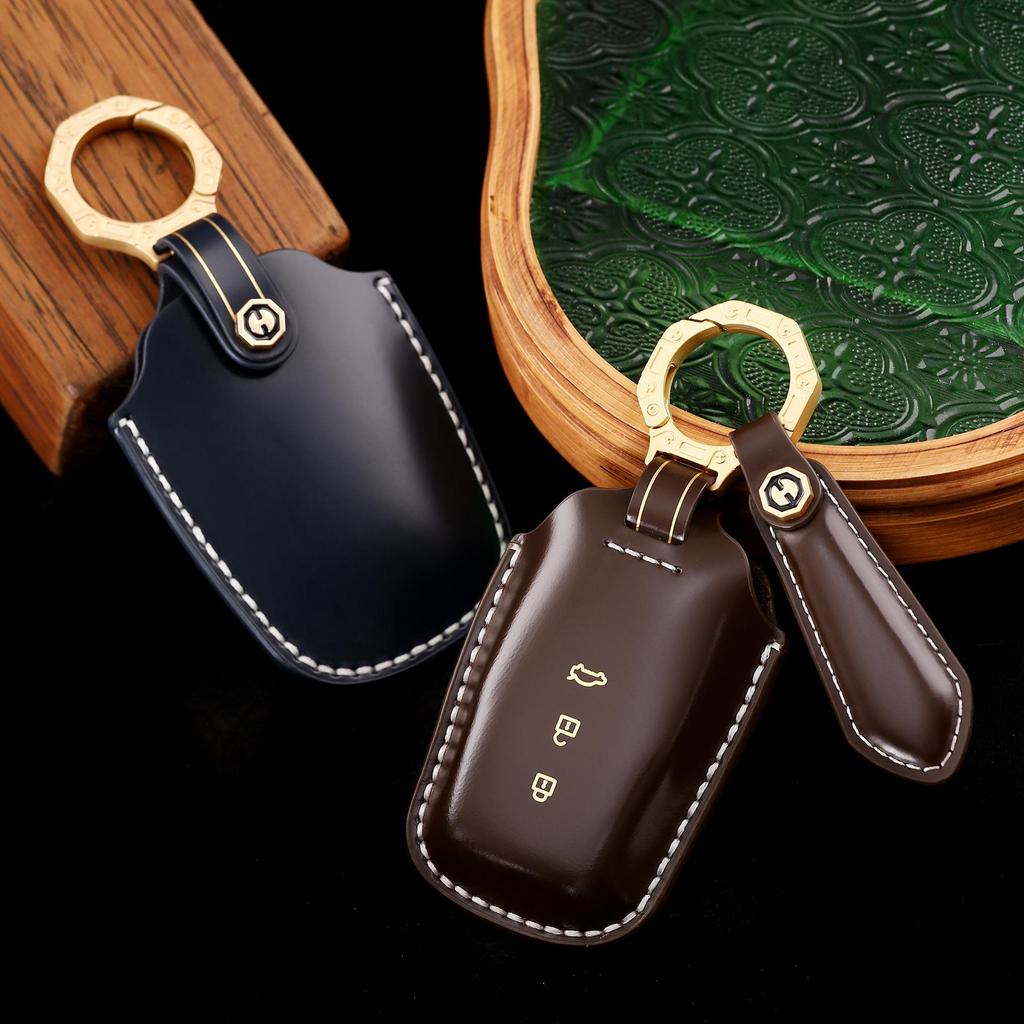 2024 Genuine Leather Key Cover for Toyota Highlander & Asia Dragon with Premium Gift Box