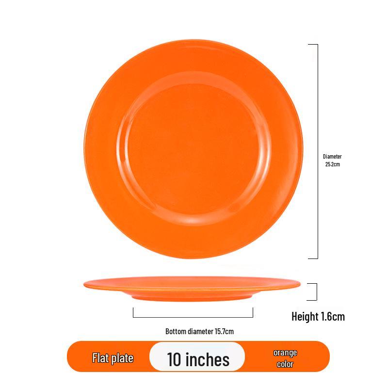 

Кольорові круглі меламінові тарілки - Імітація порцеляни Плоский посуд для закусок