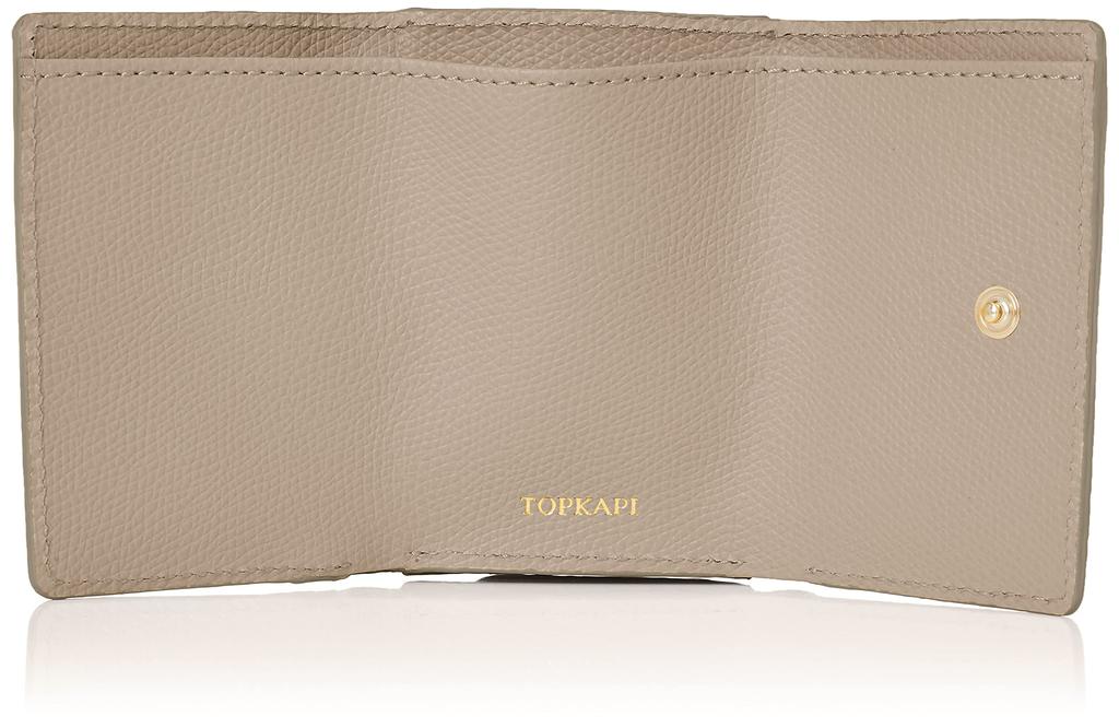 square grain round gray [Topkapi] Tri-fold wallet, embossed, flap, tri-fold wallet, COLORATO, women's,