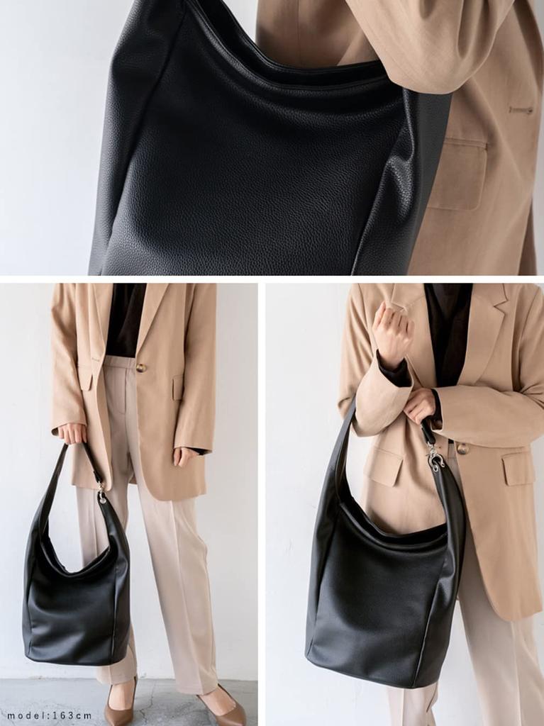 Vita Felice One Handle Balloon Tote Bag [VITAFELICE] Women's binb-p3022y (Black)