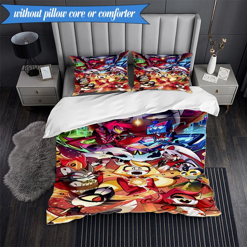 3PCS Fantasy Creatures Hotel  Bedding Set,Including 1pc Duvet Cover And 2pcs Pillowcases Perfect for Bedroom, Dormitory, Fan Christmas gift