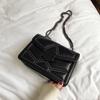 Retro Rivet Chain Small Shoulder Bag Women's Flap PU Leather Fashionable Square Crossbody Bag